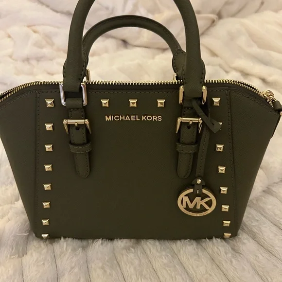 Michael Kors Dark Green Studded with Gold - Picture 5 of 5